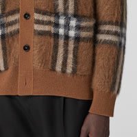 Cardigan en jacquard de laine - Dark Birch Brown