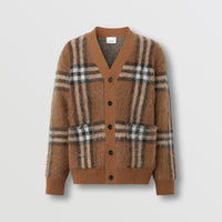 Cardigan en jacquard de laine - Dark Birch Brown