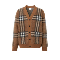 Cardigan en jacquard de laine - Dark Birch Brown