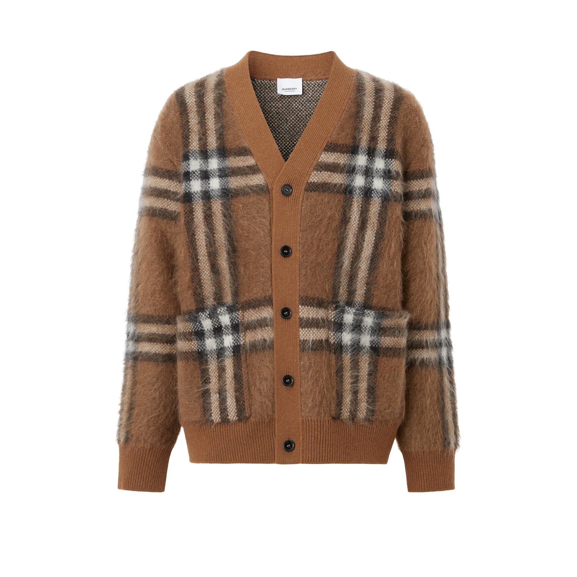 Cardigan en jacquard de laine - Dark Birch Brown
