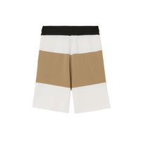 Short en laine mélangée à logo - Ivory Pattern