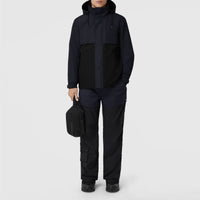 Veste légère bicolore à capuche repliable - Black
