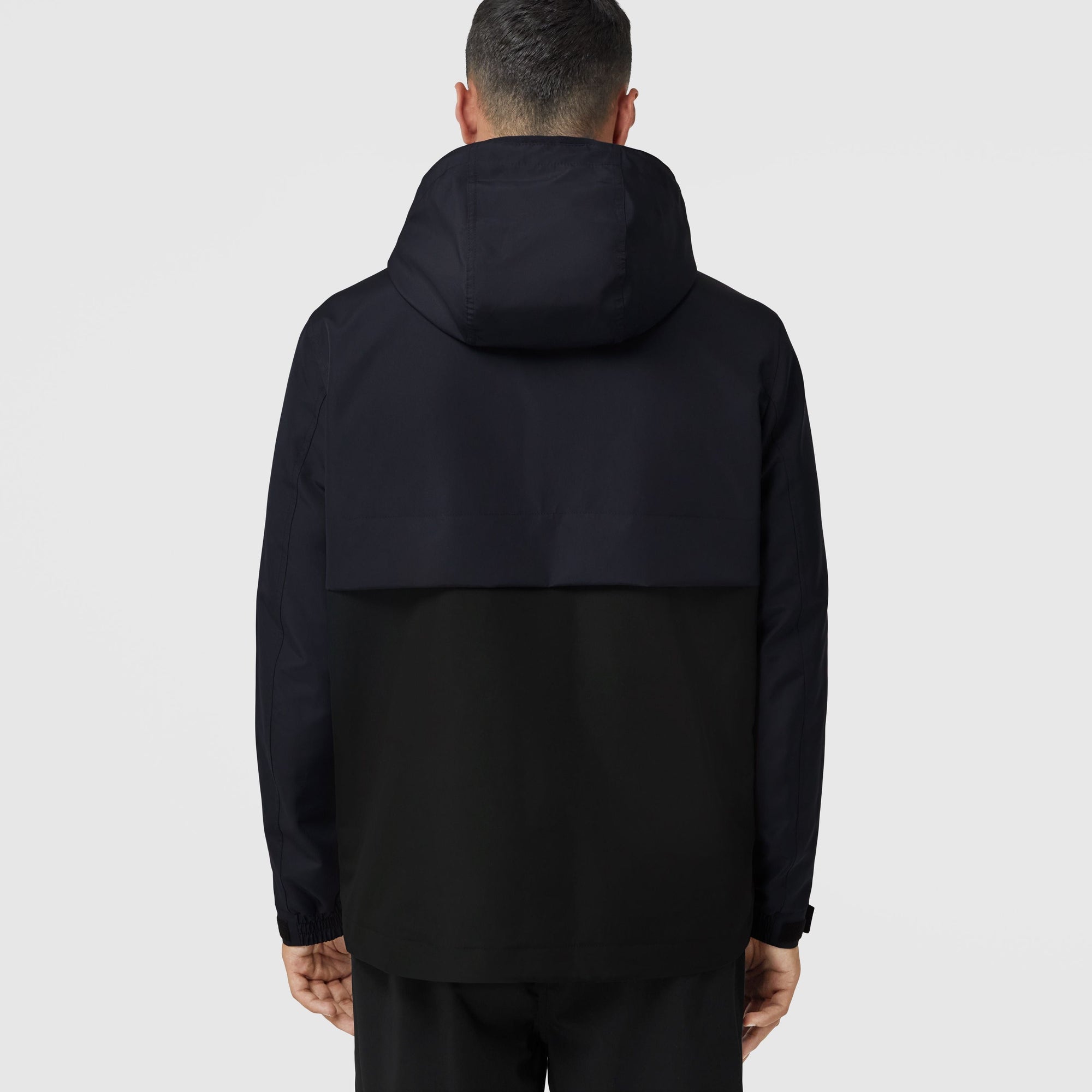 Veste légère bicolore à capuche repliable - Black
