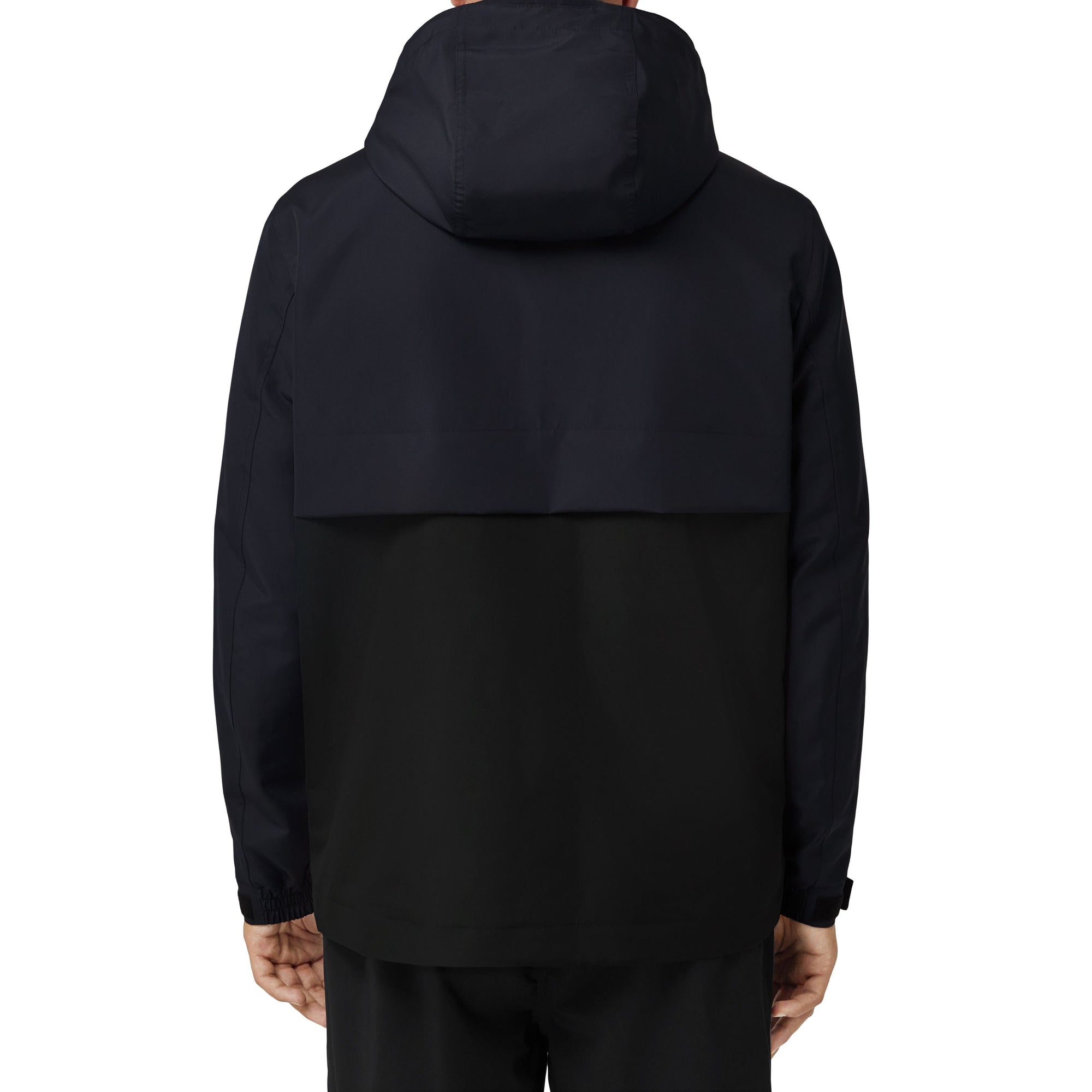 Veste légère bicolore à capuche repliable - Black