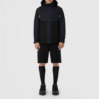 Veste légère bicolore à capuche repliable - Black