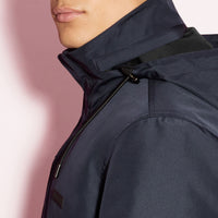Veste légère bicolore à capuche repliable - Black