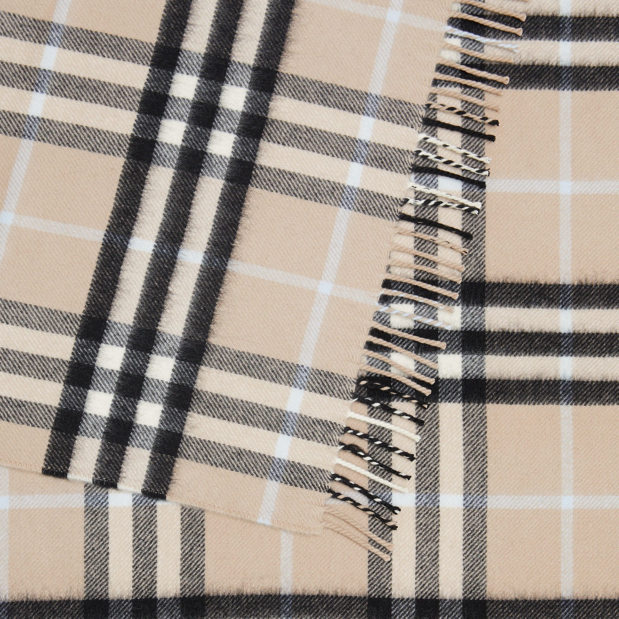 Couverture pour bébé en jacquard de cachemire - Soft Fawn