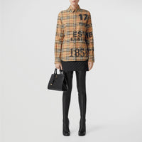 Chemise à motif check - Archive Beige Check