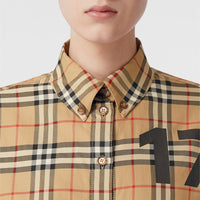 Chemise à motif check - Archive Beige Check