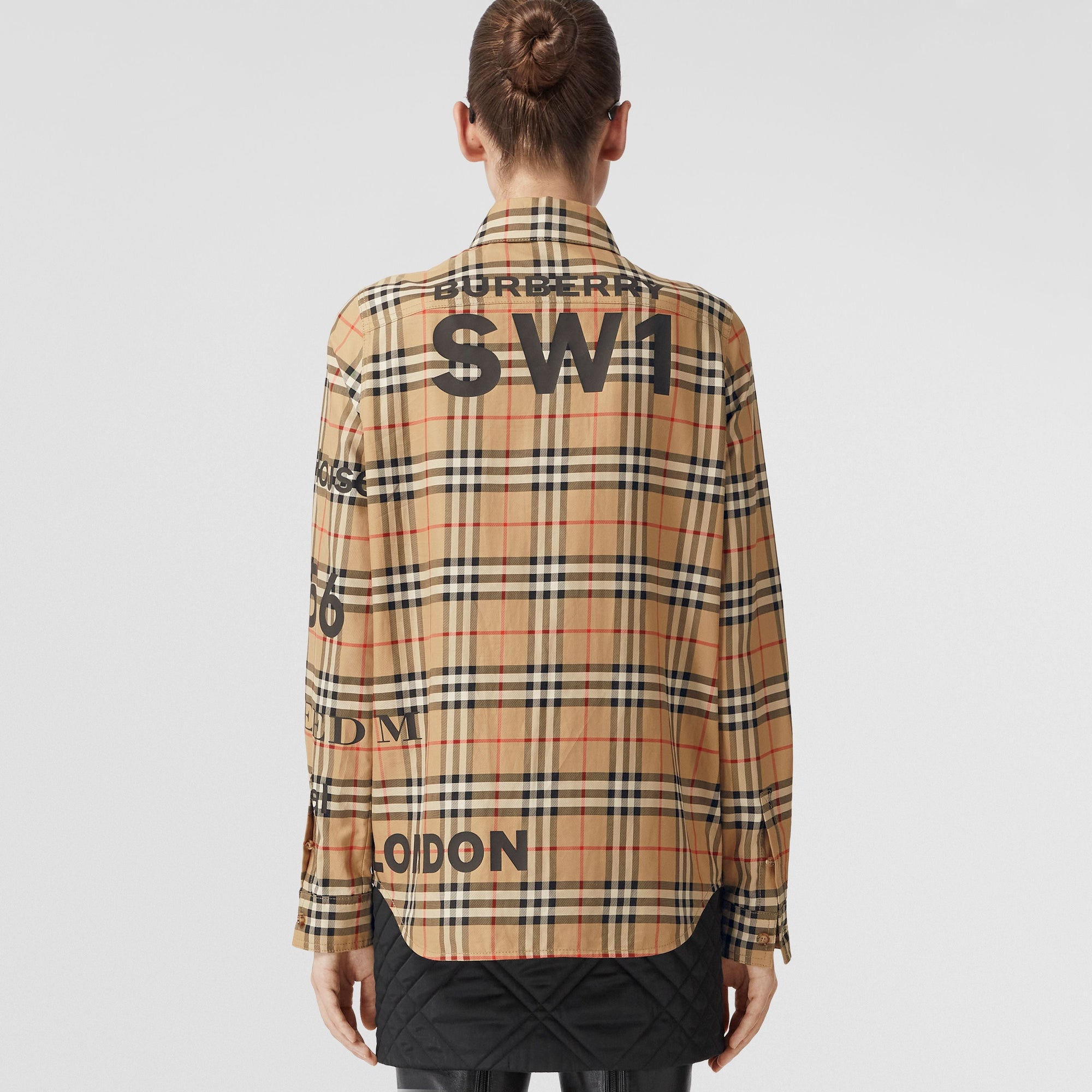 Chemise à motif check - Archive Beige Check