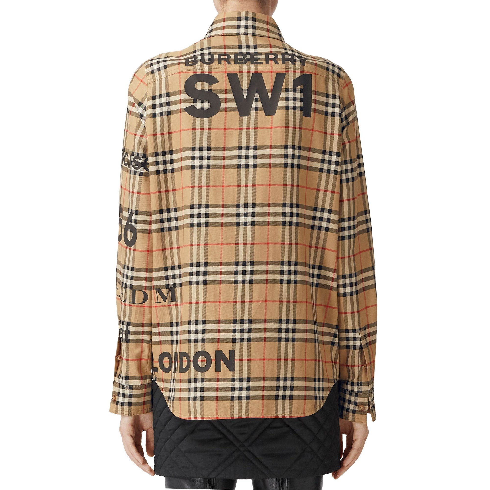 Chemise à motif check - Archive Beige Check