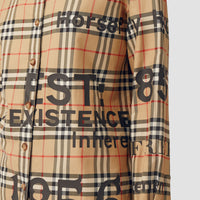Chemise à motif check - Archive Beige Check
