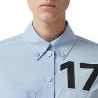 Chemise en coton à col boutonné Horseferry - Sky Blue