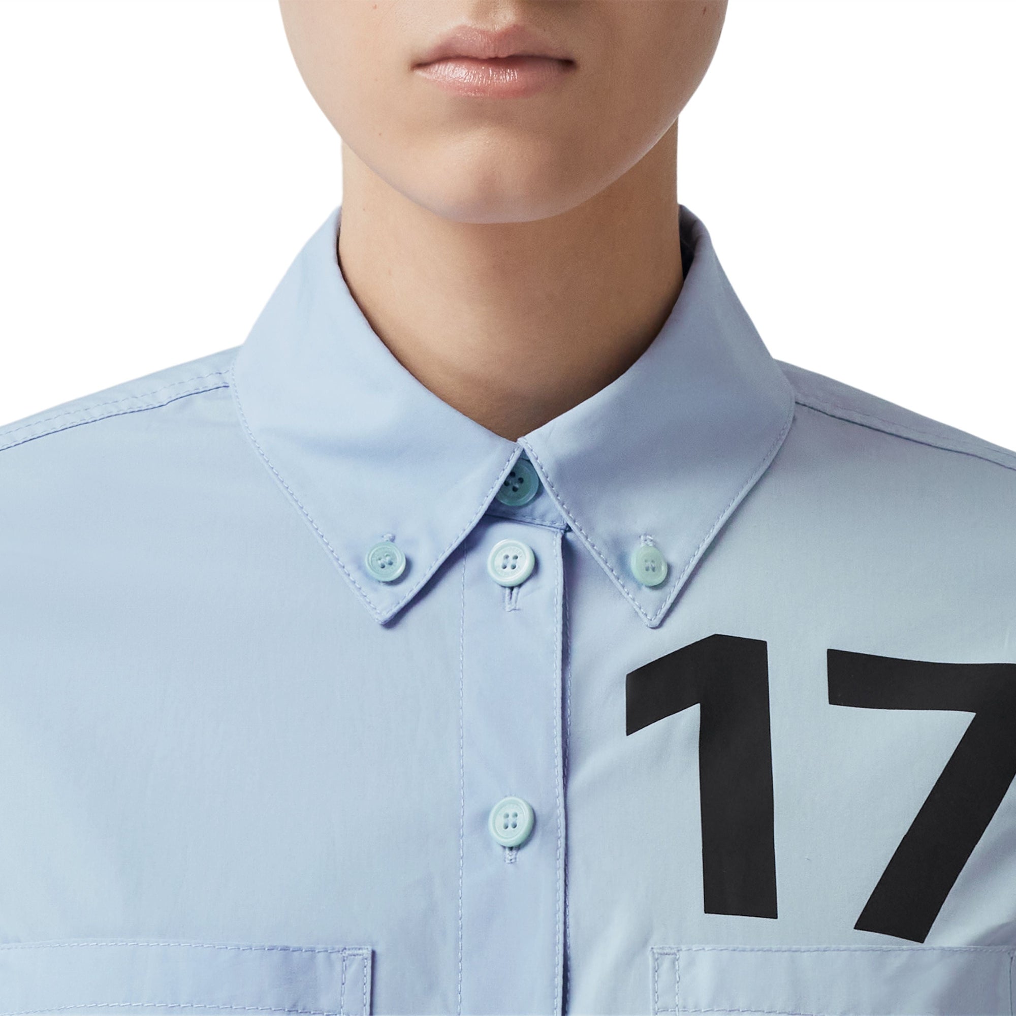 Chemise en coton à col boutonné Horseferry - Sky Blue