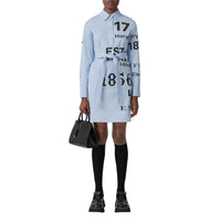 Robe chemise imprimé Horseferry à ceinture nouée - Sky Blue