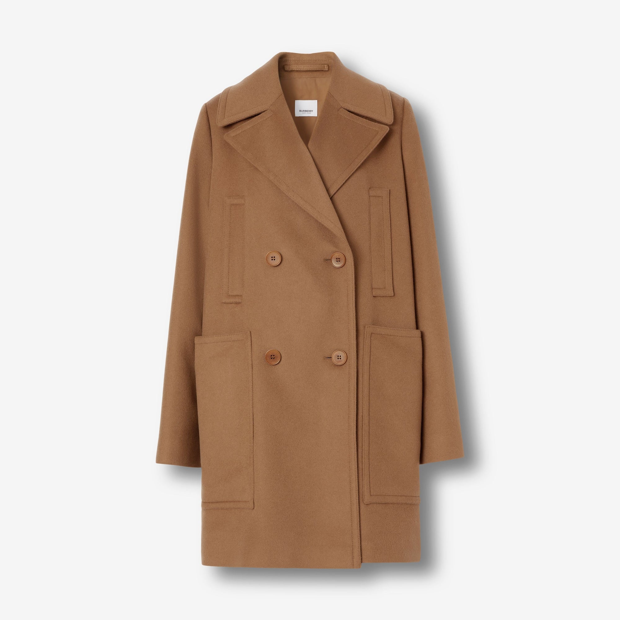 Manteau en cachemire à double boutonnage - Dusty Caramel
