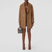 Manteau en cachemire à double boutonnage - Dusty Caramel