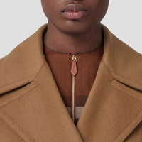 Manteau en cachemire à double boutonnage - Dusty Caramel