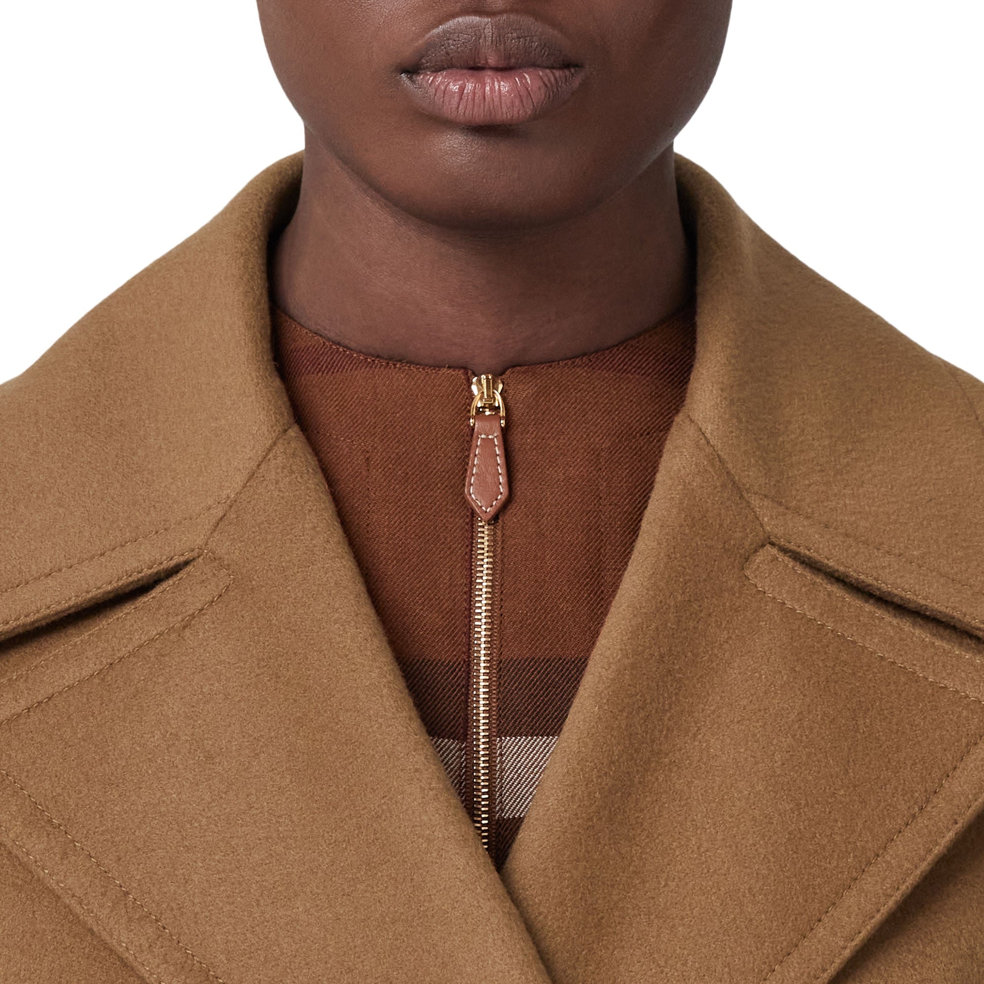 Manteau en cachemire à double boutonnage - Dusty Caramel