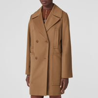 Manteau en cachemire à double boutonnage - Dusty Caramel