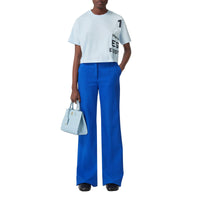 T-shirt court en coton imprimé Horseferry - Pale Blue