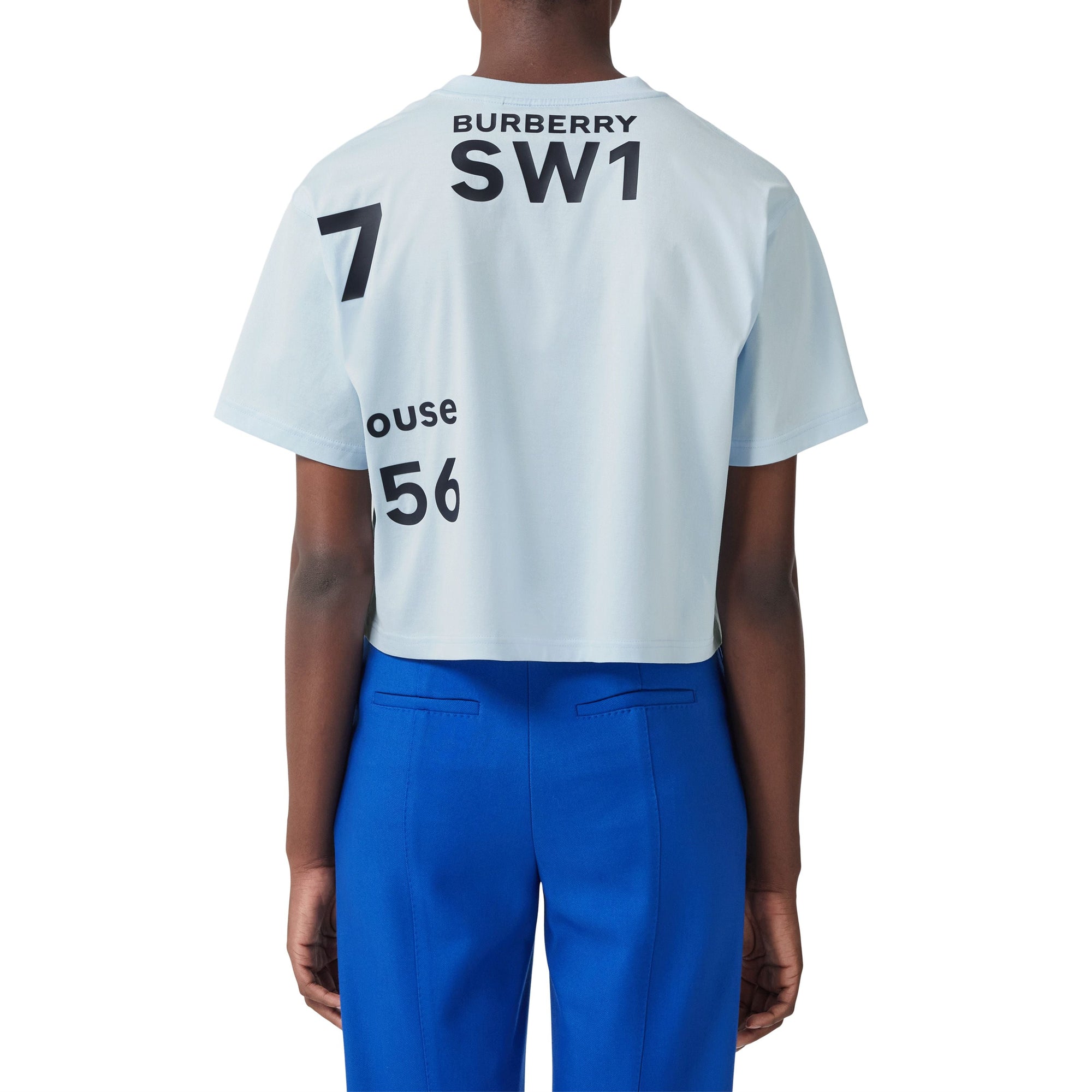 T-shirt court en coton imprimé Horseferry - Pale Blue