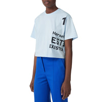 T-shirt court en coton imprimé Horseferry - Pale Blue