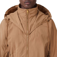 Parka à capuche à logo - Camel