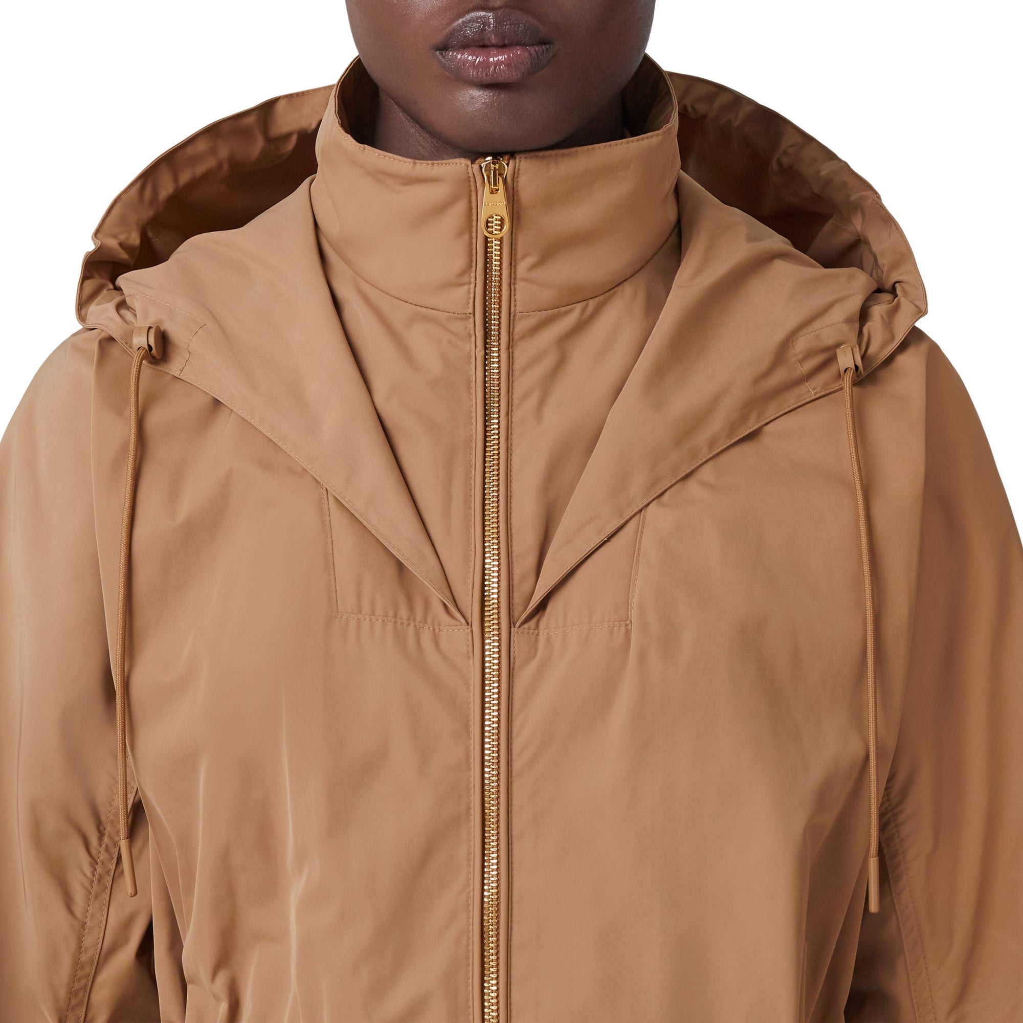 Parka à capuche à logo - Camel