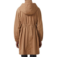 Parka à capuche à logo - Camel