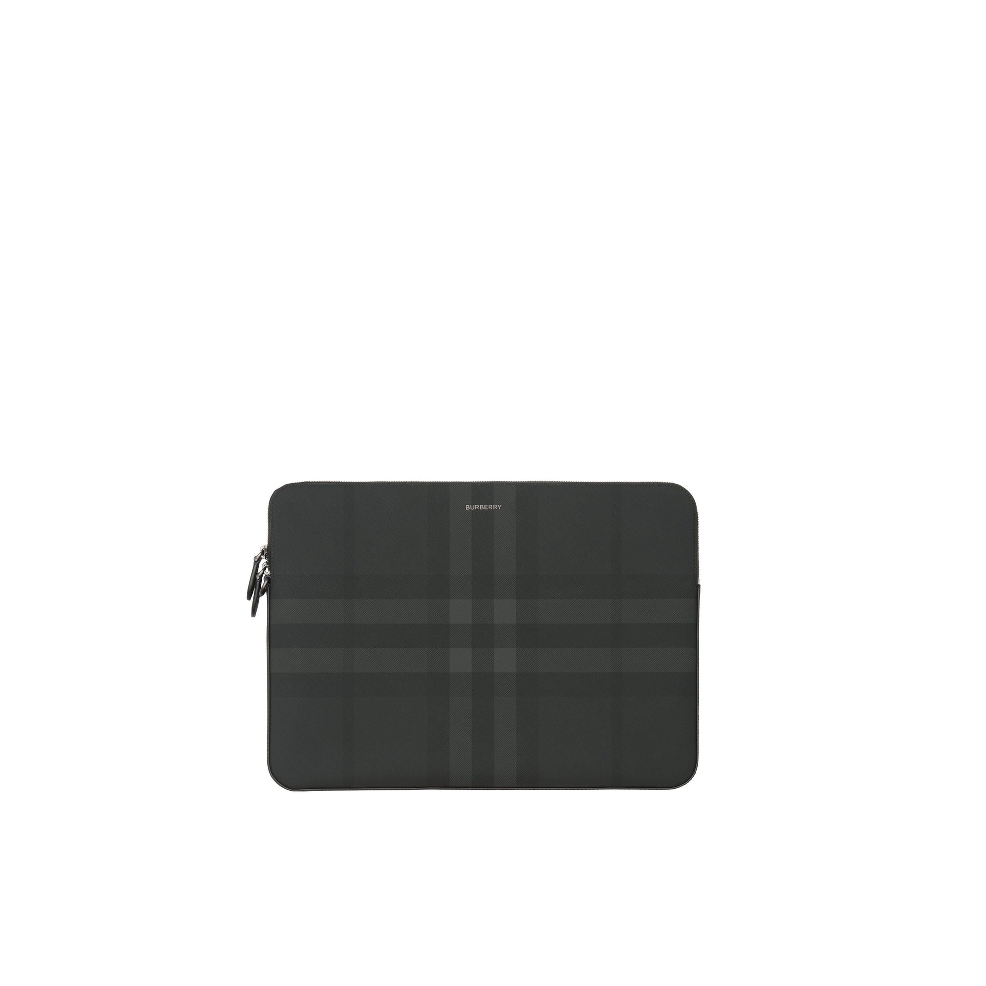 Pochette d'ordinateur à motif check - Charcoal