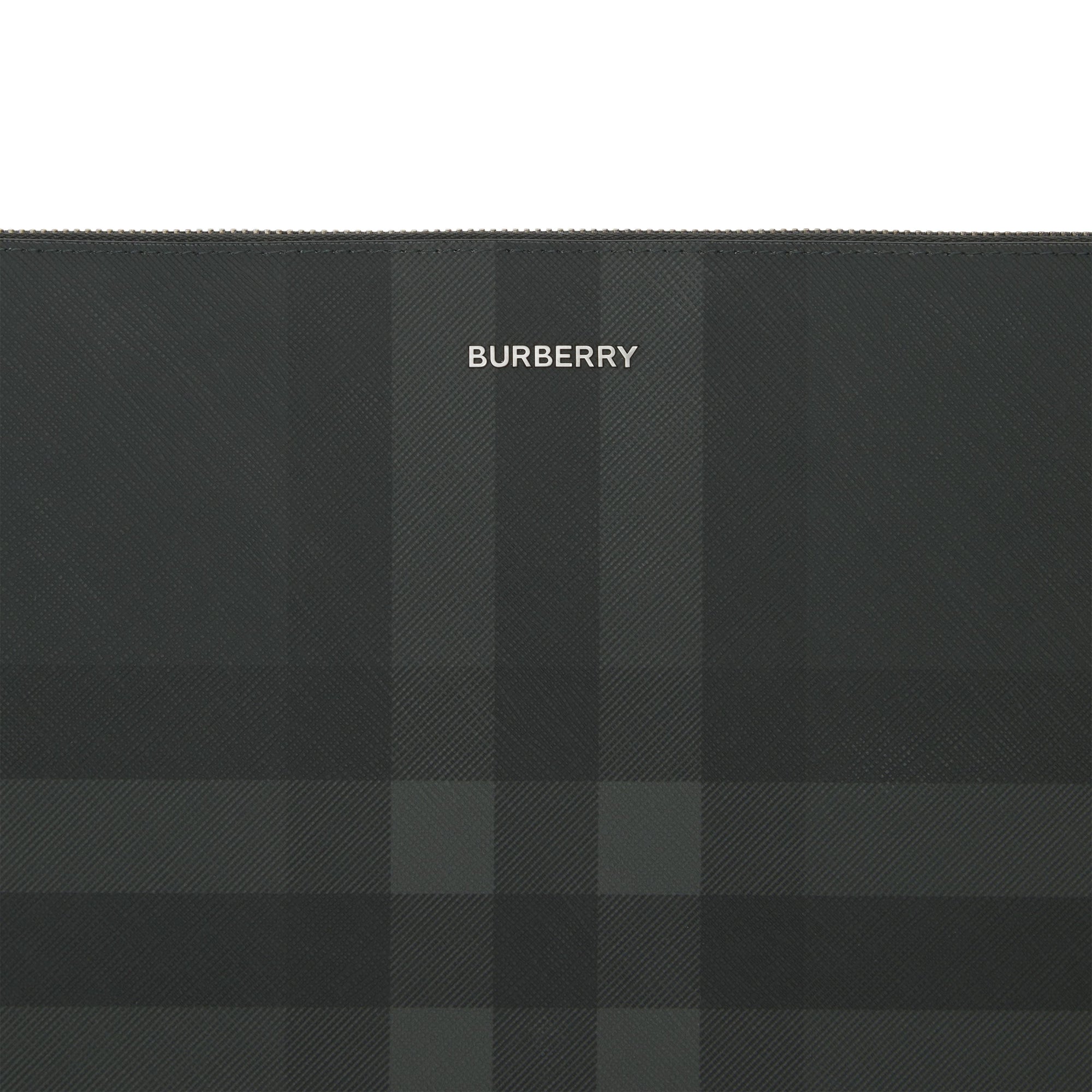 Pochette d'ordinateur à motif check - Charcoal