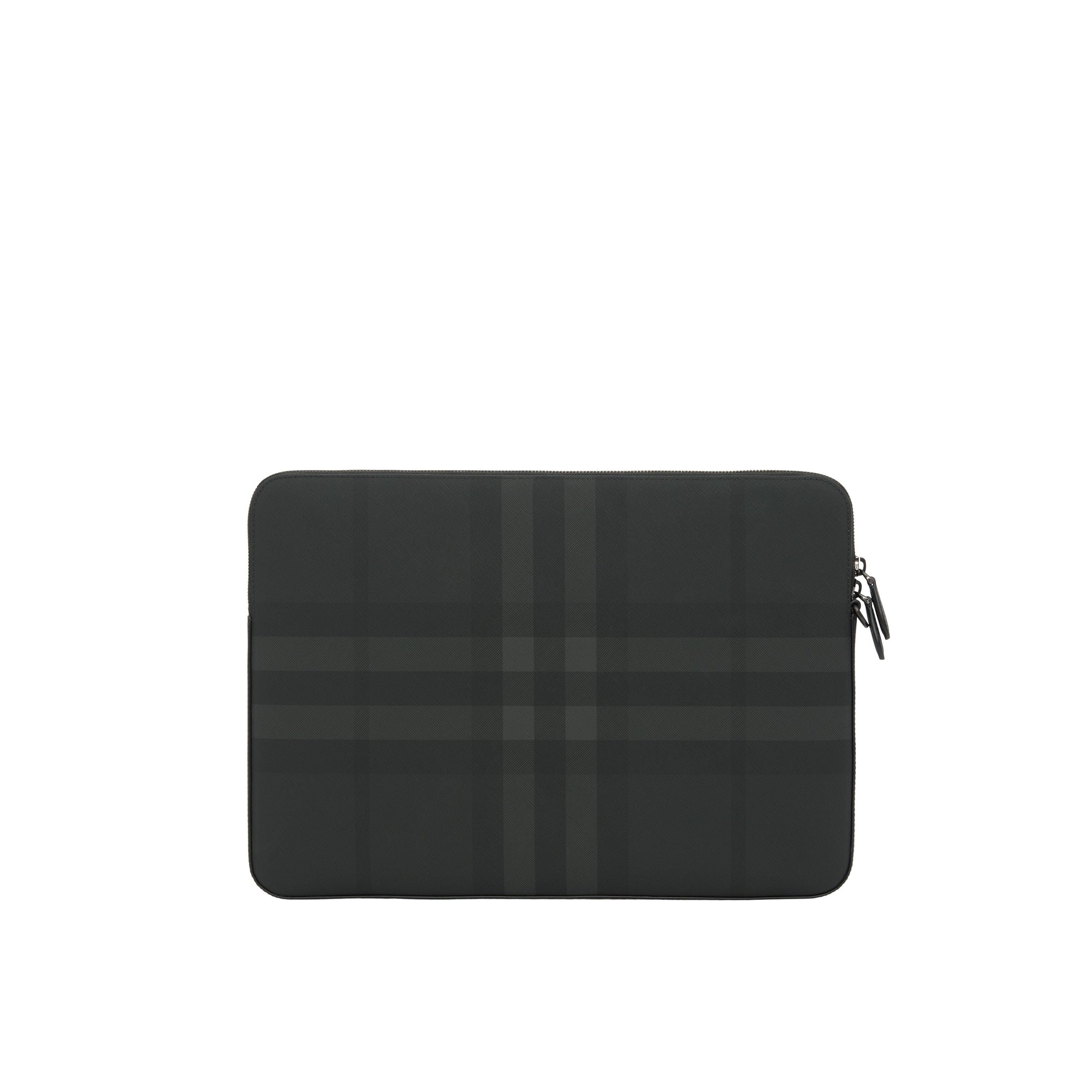 Pochette d'ordinateur à motif check - Charcoal