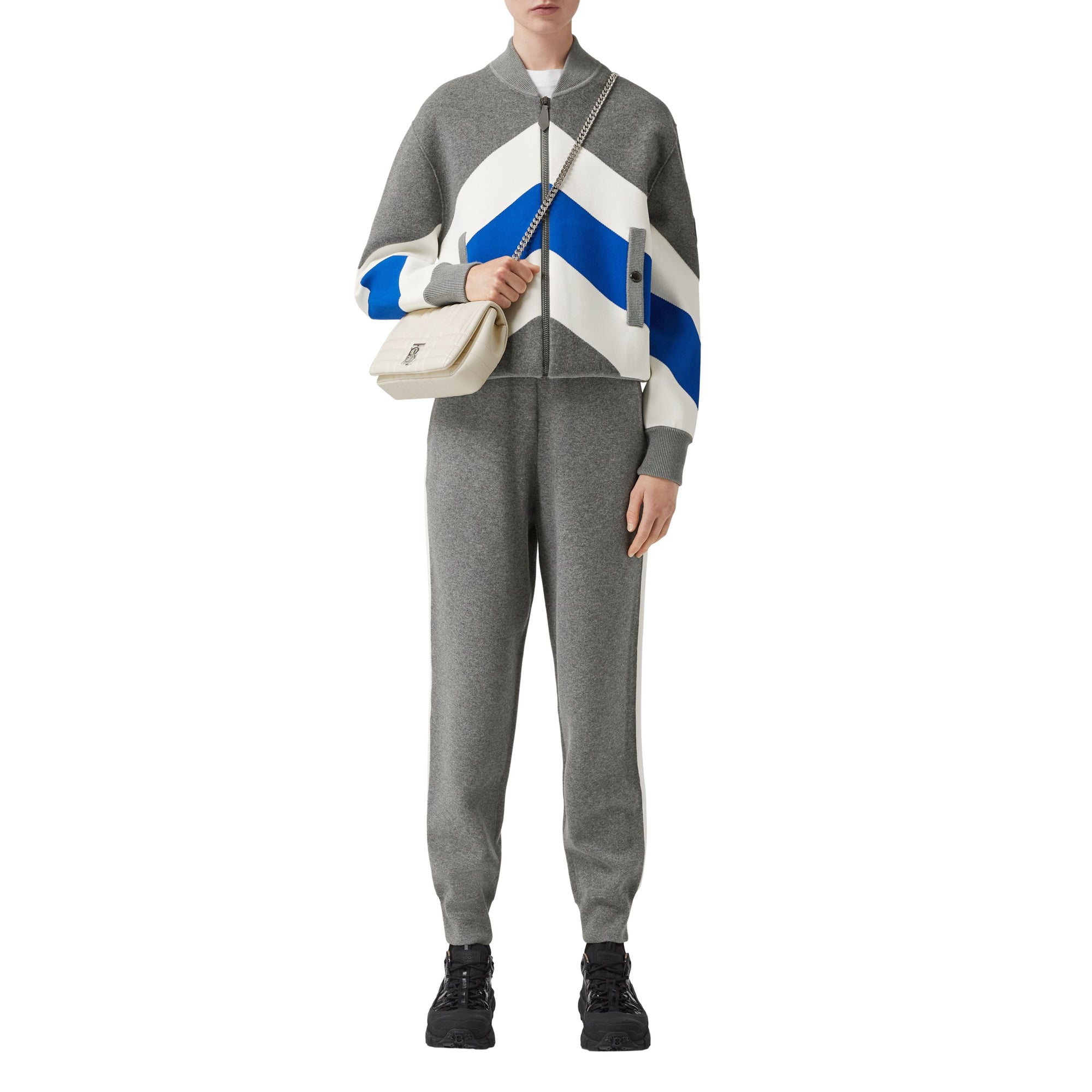 Pantalon de survêtement en laine et cachemire - Light Grey Melange