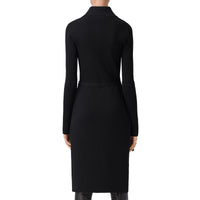 Robe en maille de laine côtelée - Black
