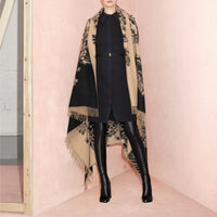 Robe en maille de laine côtelée - Black