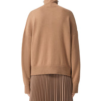 Pull à col entonnoir en cachemire - Wheat