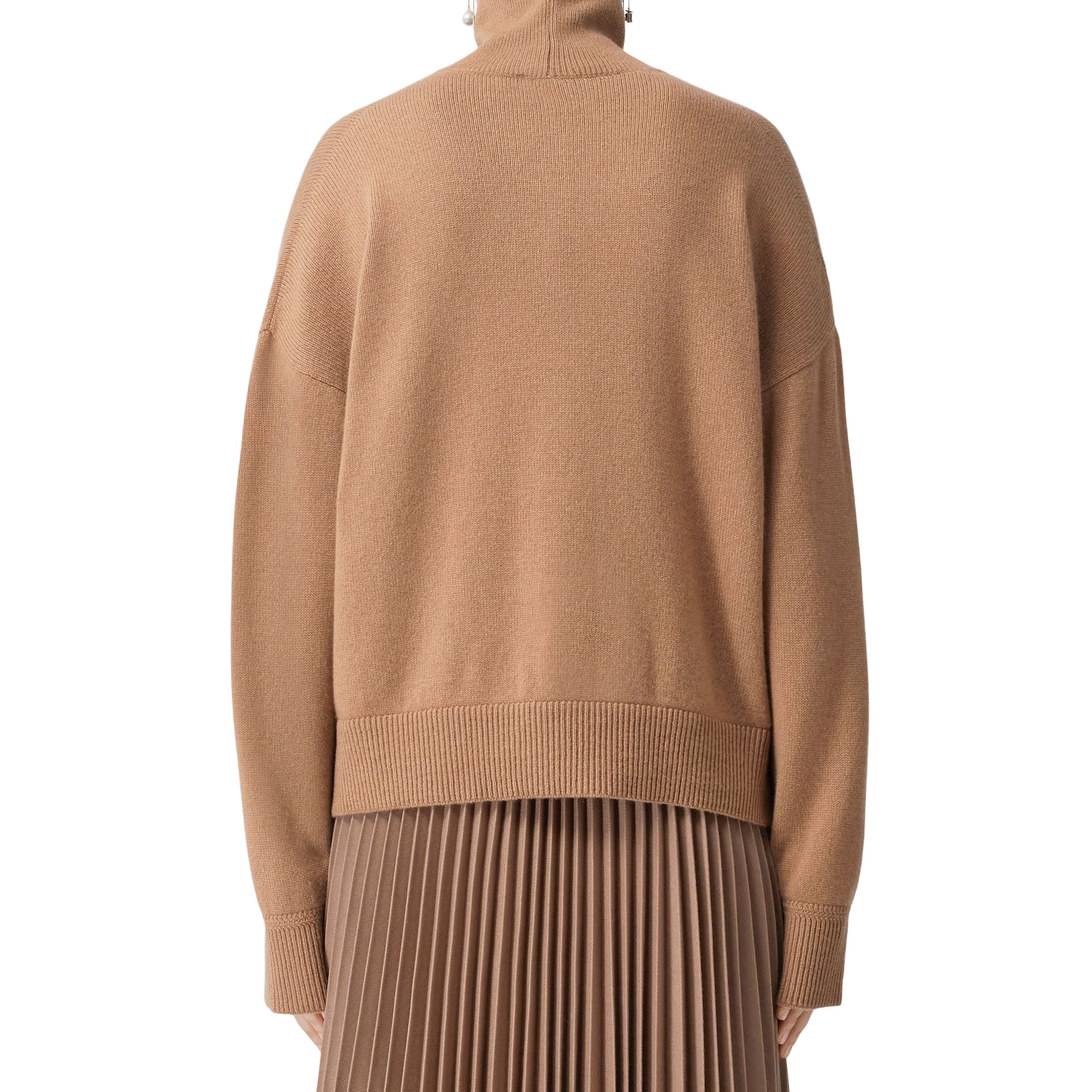 Pull à col entonnoir en cachemire - Wheat