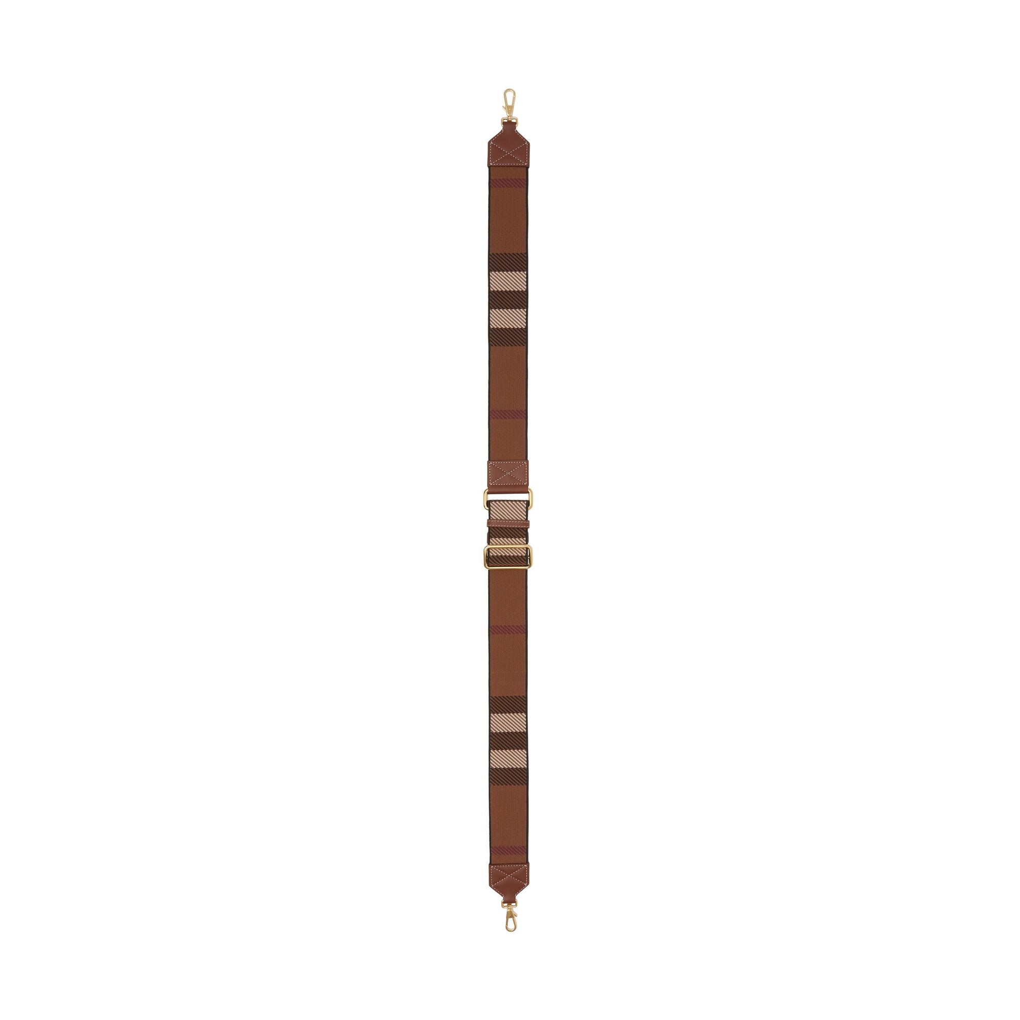 Bandoulière à motif Exaggerated check - Dark Birch Brown