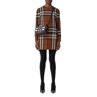 Pull Jacquard en Laine Mérinos à carreaux - Dark Birch Brown