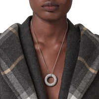 Manteau portefeuille à capuche en laine - Charcoal & Grey Check