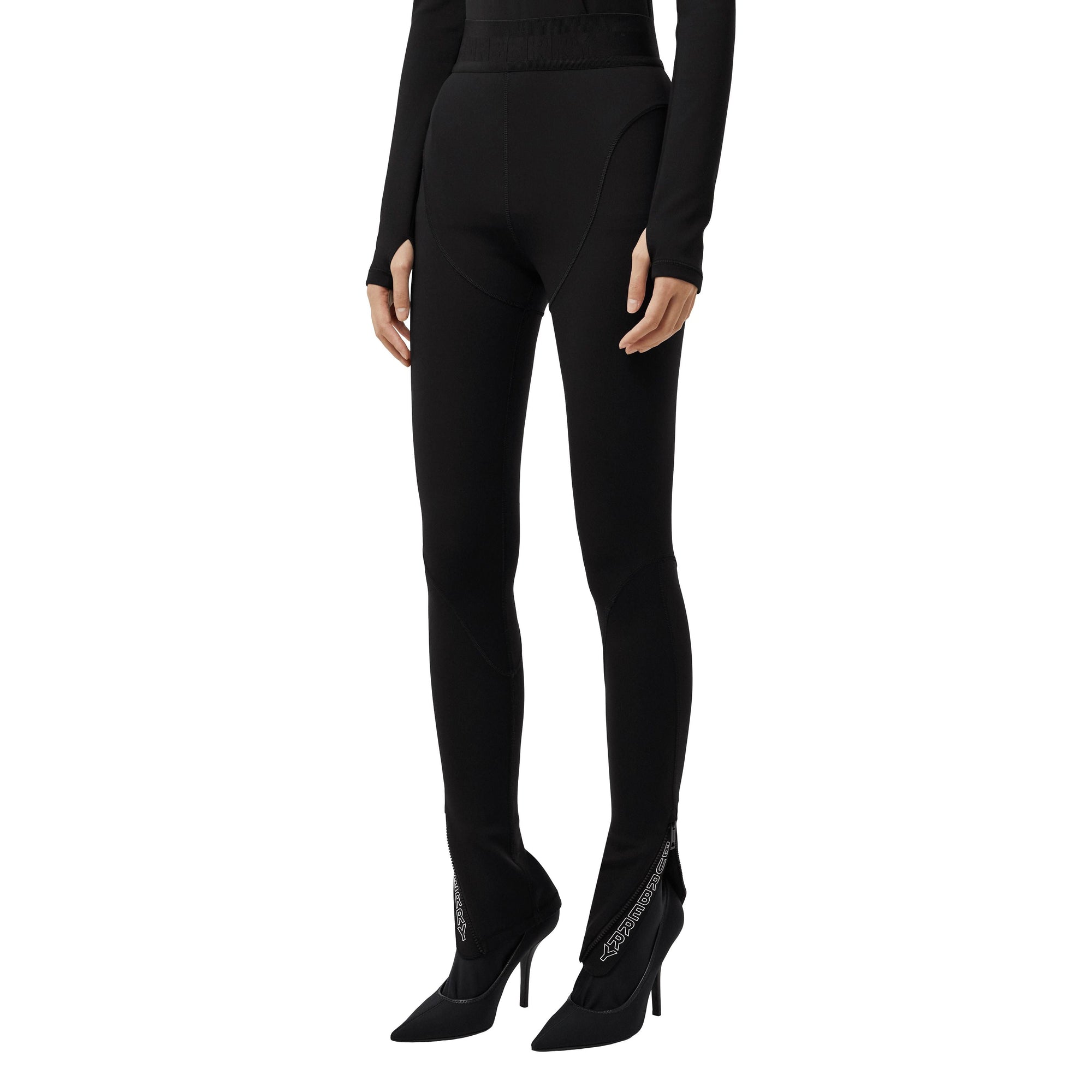 Legging en jersey stretch avec logo - Black