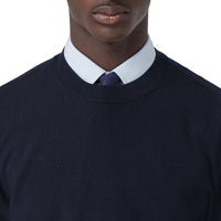 Pull en laine à motif monogramme - Dark Charcoal Blue