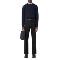 Pull en laine à motif monogramme - Dark Charcoal Blue