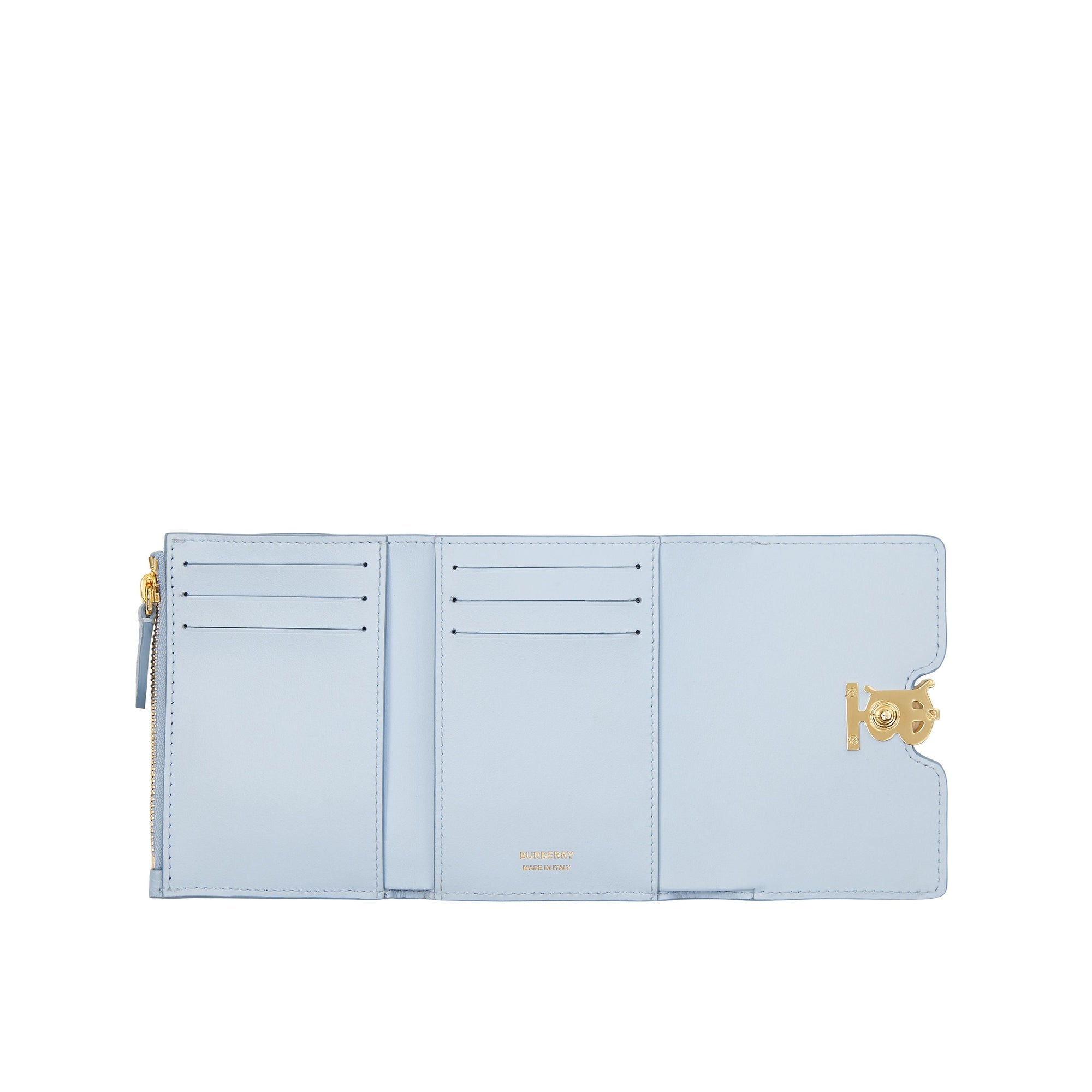 Portefeuille TB compact en cuir grainé - Pale Blue