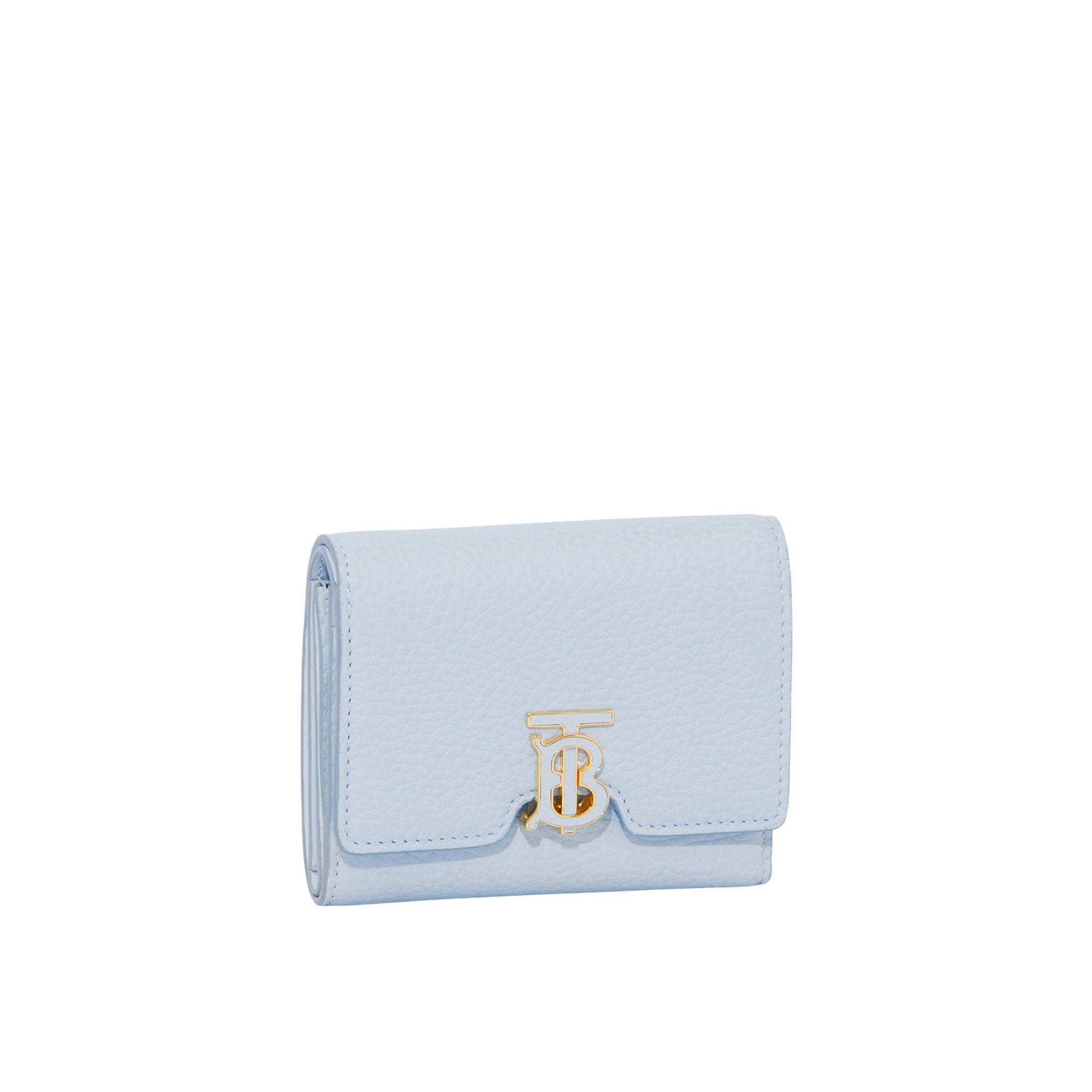 Portefeuille TB compact en cuir grainé - Pale Blue