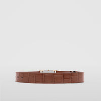 Ceinture en cuir embossé - Deep Cocoa