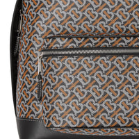 Sac à dos en cuir et tissu à motif monogramme - Black & Orange