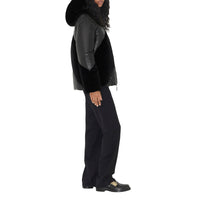 Veste à capuche rembourrée et rayures chevrons - Black