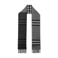 Écharpe en cachemire à motif check - Grey & Charcoal